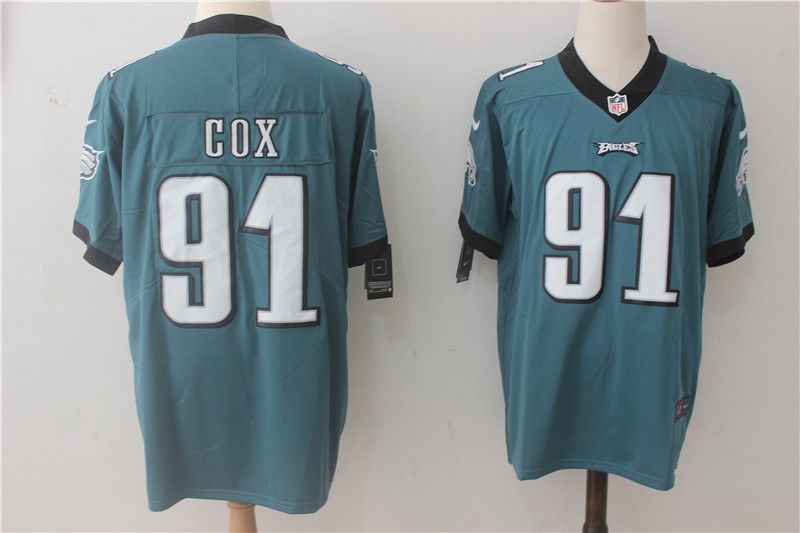 Men Philadelphia Eagles 91 Cox Green Nike Vapor Untouchable Limited NFL Jerseys